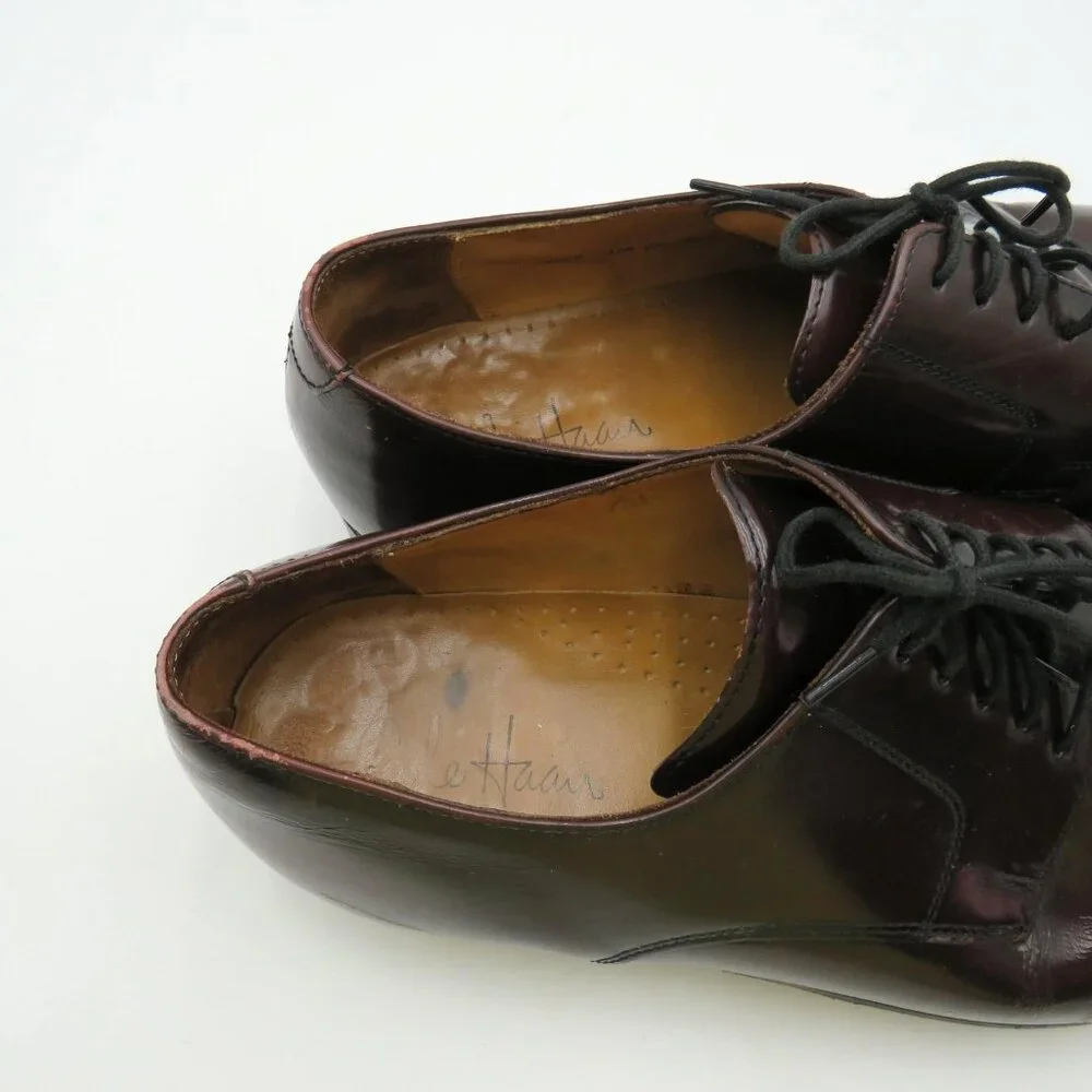 Cole Haan Dress‎ Shoes Mens Size 12 Brown Oxblood Cap Toe Leather Oxford Derby